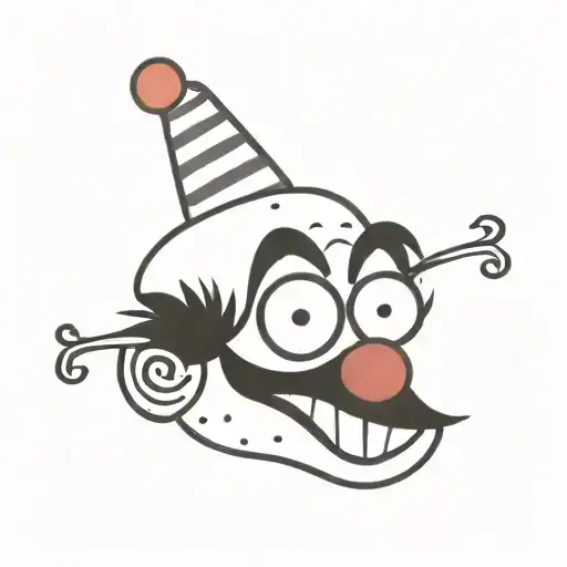 funny clown tattoo design idea