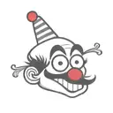 funny clown tattoo design idea