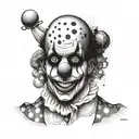 funny clown tattoo design idea