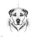Labrador dog named Sașa tattoo design idea