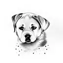 Labrador dog named Sașa tattoo design idea