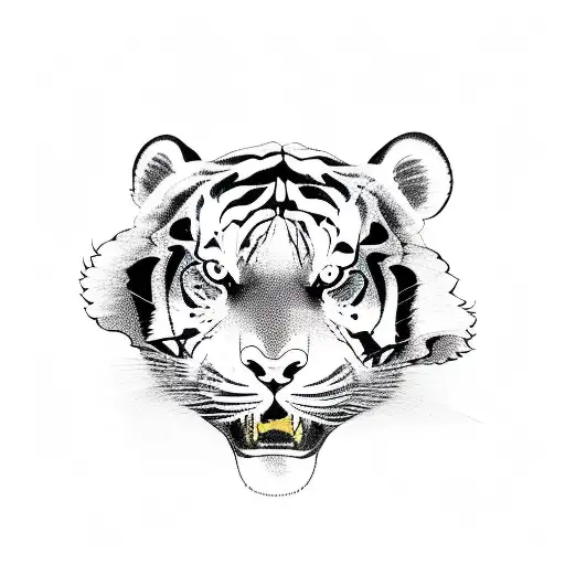 Rollerskate with tiger stripes tattoo design idea