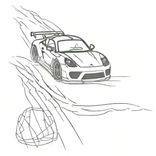 car racing tattoo design idea