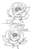 pionies and Corinthians 13:4 8 tattoo design idea
