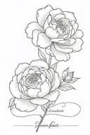 pionies and Corinthians 13:4 8 tattoo design idea