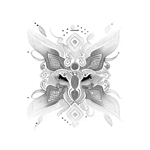 henna tattoo with Mexican sugar skill designs tattoo design idea