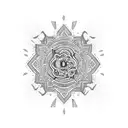 henna tattoo with Mexican sugar skill designs tattoo design idea