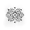 henna tattoo with Mexican sugar skill designs tattoo design idea