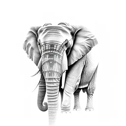elephant  tattoo design idea
