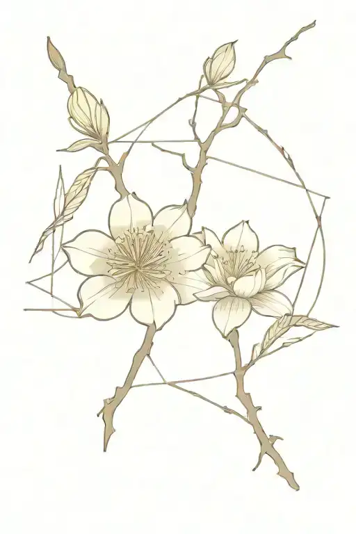 flor estilo japones con kintsugi totem bandage tattoo design idea