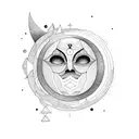 sol y luna tattoo design idea