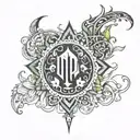 moksha font  tattoo design idea