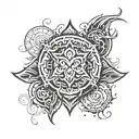 moksha font  tattoo design idea