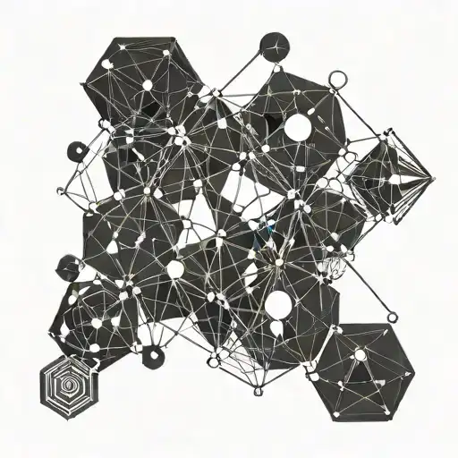 thc molecule constellation tattoo design idea