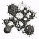 thc molecule constellation tattoo design idea