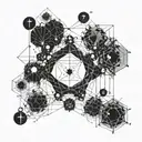 thc molecule constellation tattoo design idea