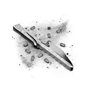razor blade cutting skin  tattoo design idea