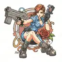 Jill Valentine from Resident Evil tattoo design idea
