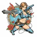 Jill Valentine from Resident Evil tattoo design idea