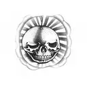 grapefruit with skelleton hand tattoo design idea