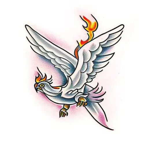 hammer pheonix carpenter tattoo design idea