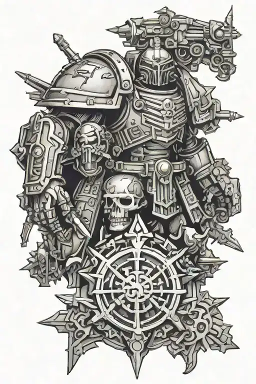 Warhammer 40k universe tattoo design idea