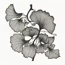 ginkgo moon  tattoo design idea