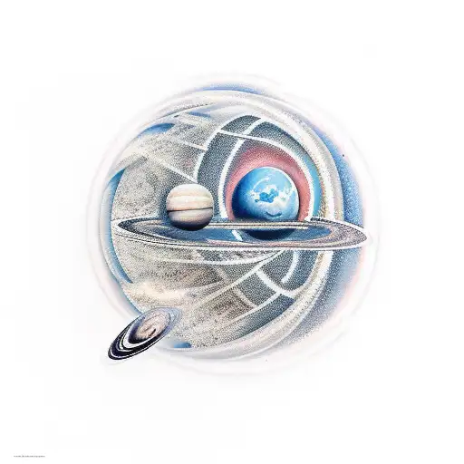 planets tattoo design idea