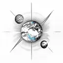 planets tattoo design idea