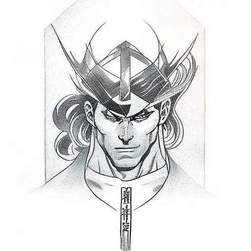 gambit  from x men with a X symbol tattoo design idea