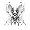 abstract bat bird butterfly biblically accurate angel line work words tattoo design idea