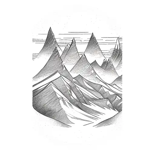 mountain range incorporate skis, compass with wave designs and or boat,interweave a card game, tattoo design idea