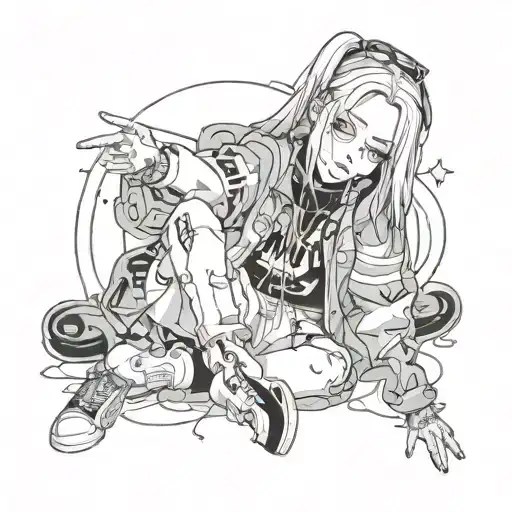 anything to do with Billie eilish for example blohsh or her lyrics  tattoo design idea