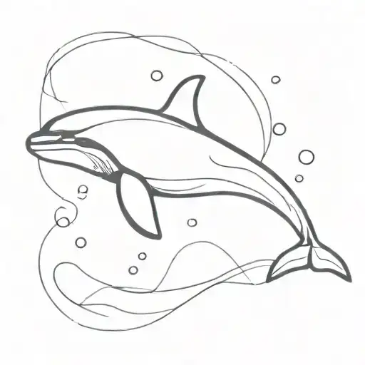 orca whale swimming gracefully tattoo design idea