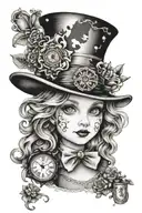 Alice in Wonderland tattoo design idea