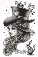 Alice in Wonderland tattoo design idea