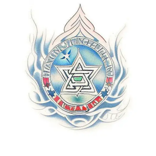 am israel chai tattoo design idea