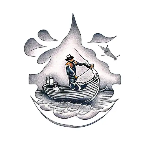 I'd rather be fishing - Tattoo Design for Sticker Mule Playoff by Ivo  Ivanov for perspektiva on Dribbble