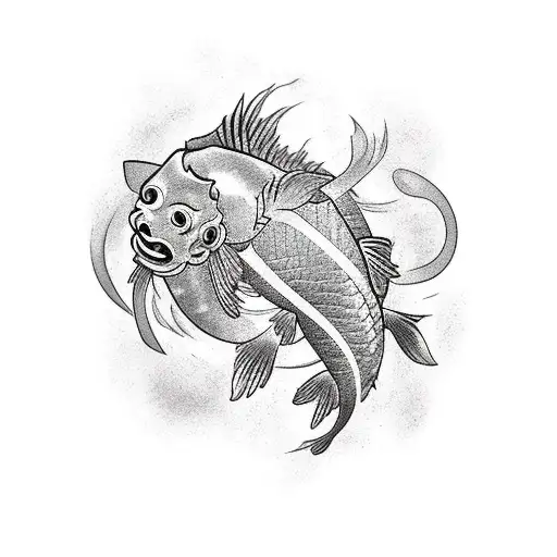 Monkey king and koi fish forearm both sides  tattoo design idea