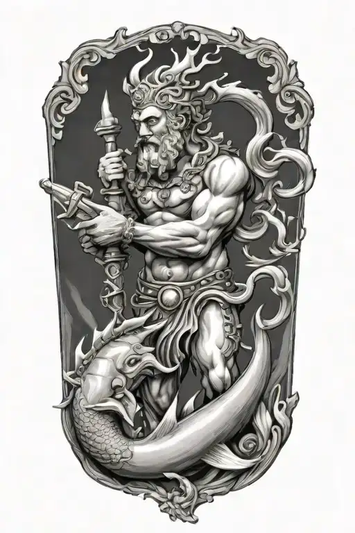 Neptune tattoo design idea