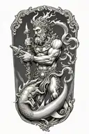 Neptune tattoo design idea