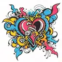 Herz tattoo design idea