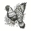 chicken wing matching couples tattoo tattoo design idea