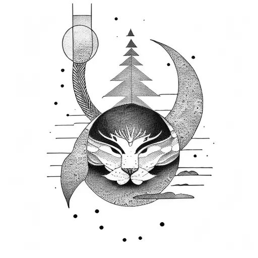 painter of sunset more minimalist tattoo design idea