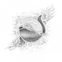 painter of sunset tattoo design idea