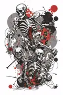 skeleton dance tattoo design idea