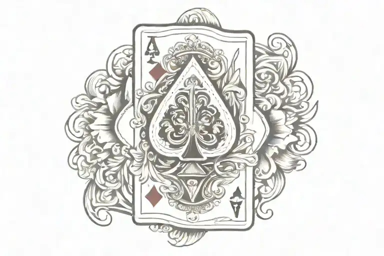 playing card memorial tattoo for grandpa tattoo design idea