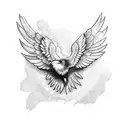 broken wing raven tattoo design idea