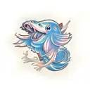 warrior axolotl tattoo design idea