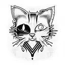 cat zombie tattoo design idea